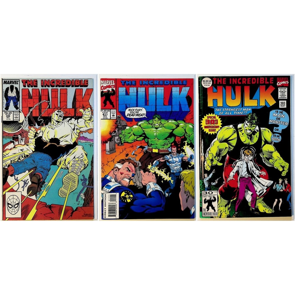 Marvel‎ Comic Lot Incredible Hulk #348 393 411 Copper Modern Age Key Issues